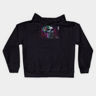 skull , snake,  fang, butterfly, flower, streetwear style Kids Hoodie